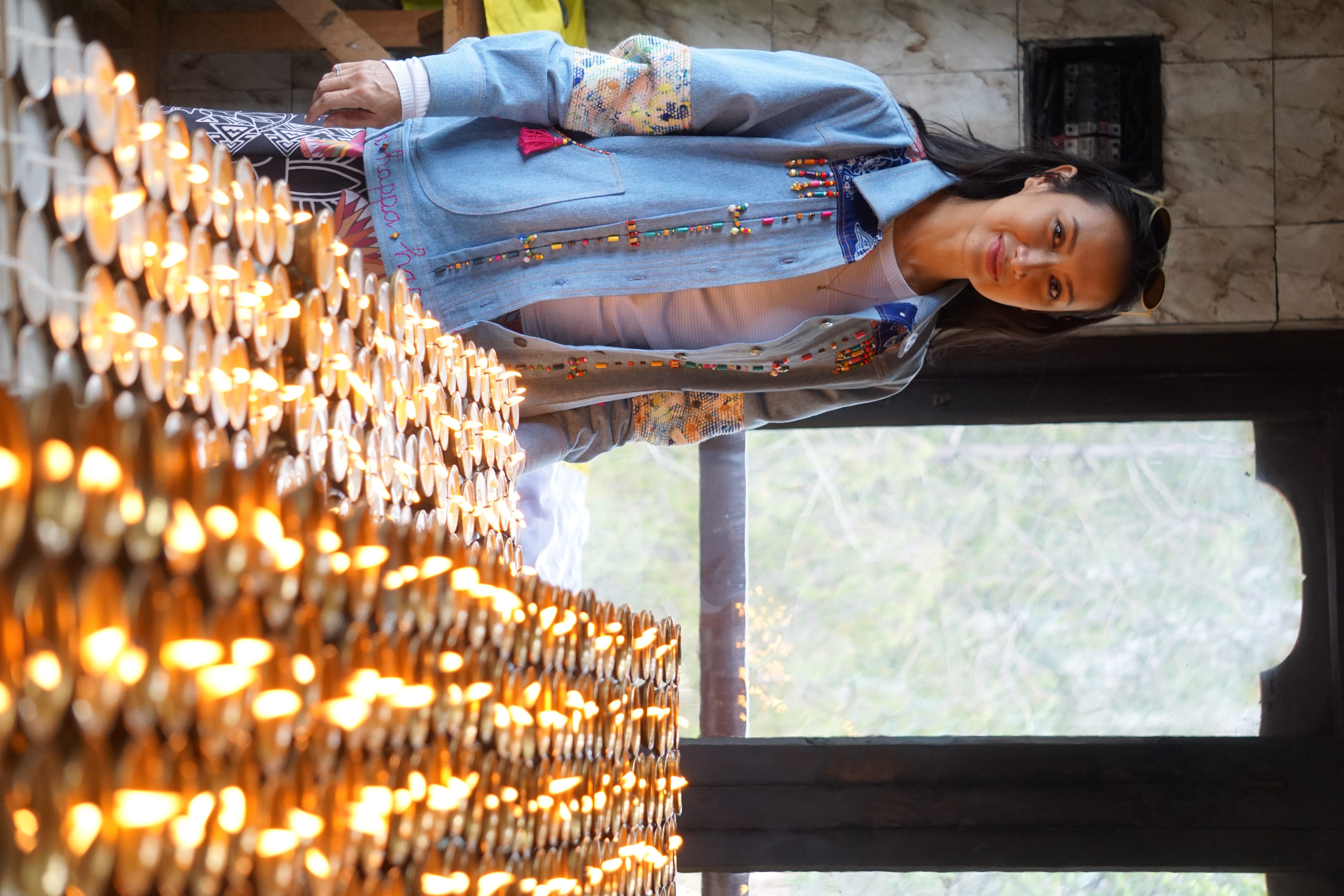 Butter lamp offering — Bhutan temple